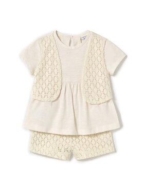 Mayoral Mayoral Set T-Shirt und Shorts 1239 Beige Regular Fit