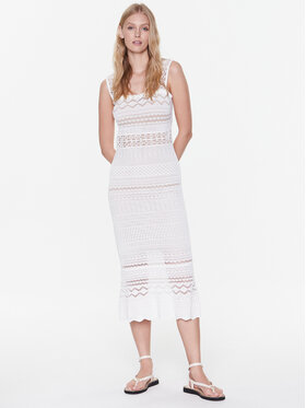 TWINSET TWINSET Sukienka codzienna 231TP3166 Biały Regular Fit