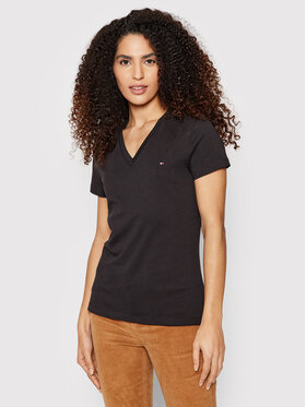 Tommy Hilfiger Tommy Hilfiger Tričko Heritage Tee WW0WW24969 Čierna Regular Fit