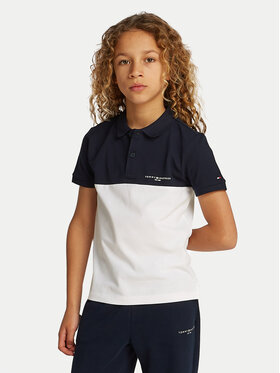 Tommy Hilfiger Tommy Hilfiger Тениска с яка и копчета KB0KB09527 Тъмносин Regular Fit