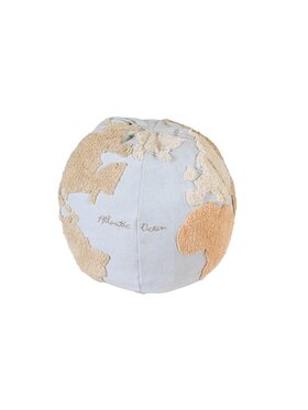 Lorena Canals Lorena Canals Poduszka dekoracyjna Pufa World Map 45 x Ø 50 cm Niebieski