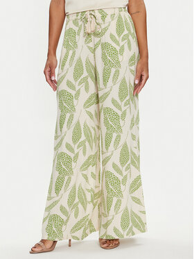 JDY JDY Kalhoty z materiálu Bree 15320106 Zelená Wide Leg