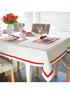 Roseberry Home Roseberry Home Podkładka na stół Red Stripes Biały