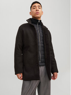 Jack&Jones Jack&Jones Vilnonis paltas 12189349 Juoda Regular Fit
