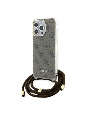 Guess Guess Etui na telefon iPhone 15 Pro Brązowy