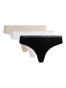 Tommy Hilfiger Tommy Hilfiger Stringi THONG 3P UW0UW04890 Kolorowy