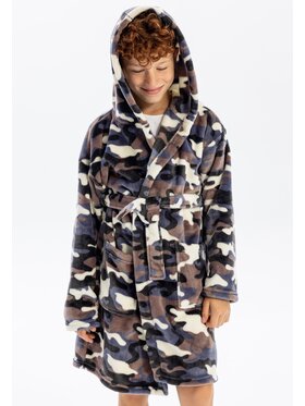 minoti minoti Szlafrok 19pj46 Czarny Regular Fit