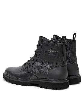 Calvin Klein Zimski škornji Eva Mid Laceup Boot Lth YM0YM00751 Črna