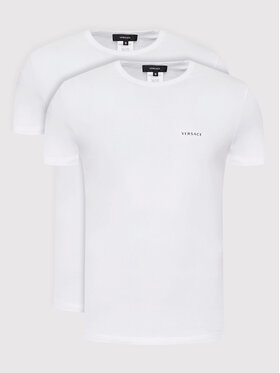 Versace Versace Комплект 2 тишъртки Intimo AU04023 Бял Slim Fit