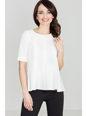 Lenitif Lenitif Bluzka K370 Écru Regular Fit