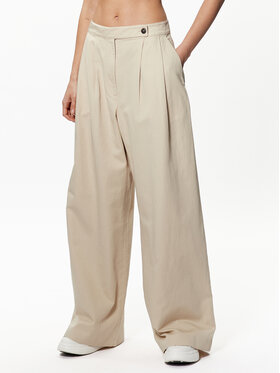 Tommy Hilfiger Tommy Hilfiger Pantaloni di tessuto WW0WW38596 Beige Wide Leg