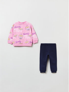 OVS OVS Souprava mikina a legíny LOONEY TUNES 1848466 Růžová Regular Fit