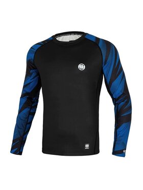 PITBULL PITBULL Koszulka techniczna Longsleeve Rashguard Performance Pro plus Belt S Niebieski Regular Fit