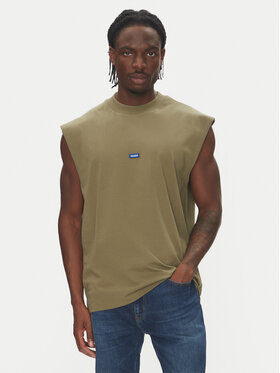 HUGO HUGO Tank top marškinėliai Navertz 50509773 Žalia Regular Fit