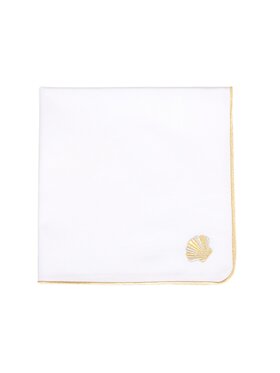 Roseberry Home Roseberry Home Serwetki Haftowana Seashell z motywem muszli Biały