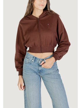 Tommy Jeans Tommy Jeans Felpa TJW RLX CRP S-FLAG Z Marrone Casual Fit