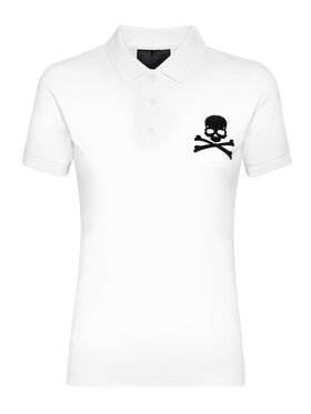 PHILIPP PLEIN PHILIPP PLEIN Polo 805 Biały Regular Fit