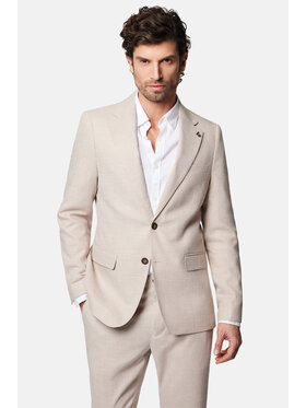 Lancerto Lancerto Marynarka Lafayette MA131124000009 Beżowy Slim Fit