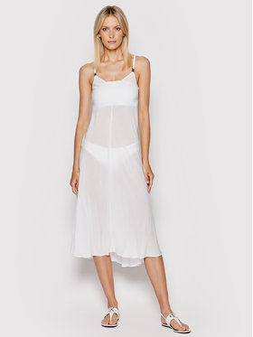 Calvin Klein Swimwear Calvin Klein Swimwear Φόρεμα παραλίας Core Textured KW0KW01352 Λευκό Regular Fit