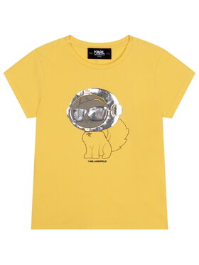 Karl Lagerfeld Kids Karl Lagerfeld Kids T-Shirt Z15414/539 Żółty Slim Fit