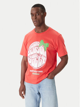 Jack & Jones Jack&Jones Футболка Holiday Cartoon 12287550 Червоний Relaxed Fit