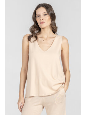 Deni Cler Milano Deni Cler Milano Top T-DC-0010-F2-20-12-1 Beżowy Regular Fit