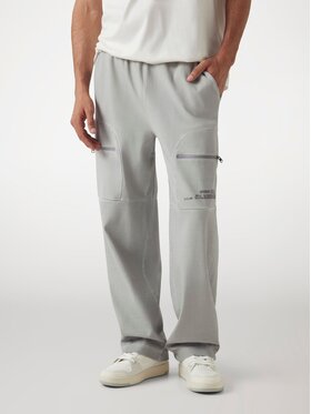 Guess Guess Kalhoty z materiálu 176717 Šedá Regular Fit