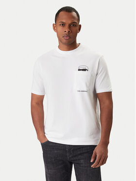 KARL LAGERFELD KARL LAGERFELD Tricou 755047 561221 Alb Regular Fit