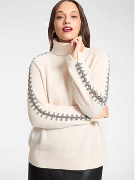 Elena Mirò Elena Mirò Sweter M468Z000601N002 Biały Regular Fit