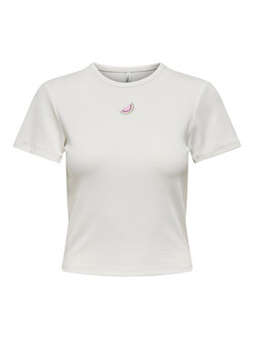 ONLY ONLY Tričko Daniella 15350554 Biela Slim Fit
