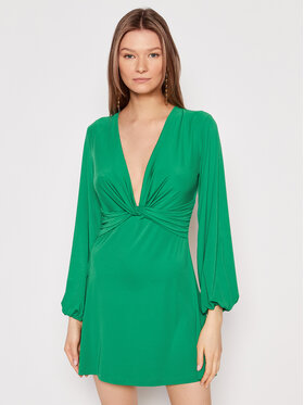 Please Please Sukienka koktajlowa A1EJANH000 Zielony Regular Fit