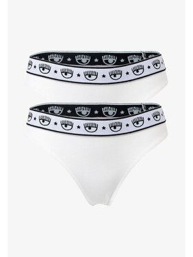 Chiara Ferragni Chiara Ferragni Set di 2 culotte brasiliane 2pack - Chiara Ferragni - brazilian logomania Bianco