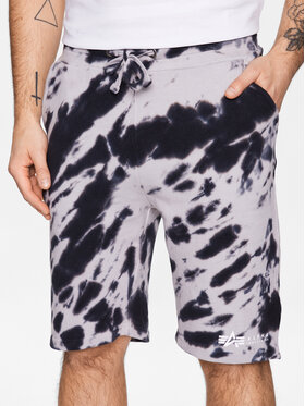 Alpha Industries Alpha Industries Szorty sportowe Tie Dye 106361 Czarny Regular Fit