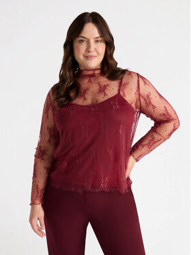 Fiorella Rubino Fiorella Rubino T-Shirt G224L008529N036 Bordowy Regular Fit