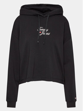 Tommy Jeans Curve Tommy Jeans Curve Суитшърт Essential DW0DW15700 Черен Boxy Fit