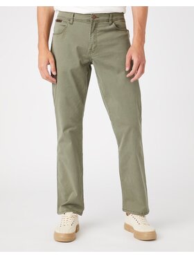 Wrangler Wrangler Spodnie materiałowe TEXAS Zielony Straight Fit