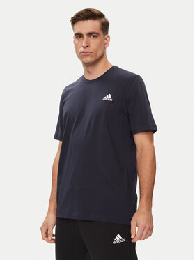 adidas adidas T-Shirt Essentials Single Jersey Embroidered Small Logo T-Shirt HY3404 Niebieski Regular Fit