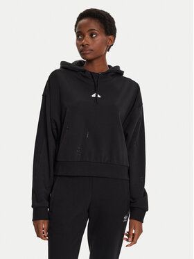 adidas adidas Majica dugih rukava Embroidered IT1521 Crna Loose Fit