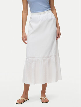Vero Moda Vero Moda Fustă midi Vmtrine 10343485 Alb Regular Fit