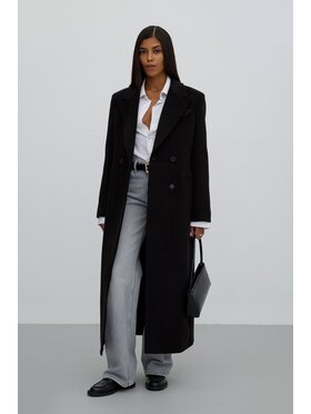 Estro Estro Kabát ER00118053 Čierna Loose Fit