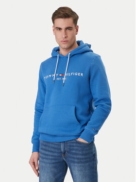 Tommy Hilfiger Tommy Hilfiger Pulóver Logo MW0MW11599 Kék Regular Fit