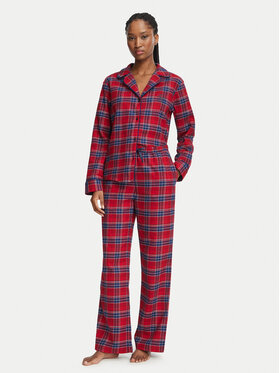 Tommy Hilfiger Tommy Hilfiger Пижама UW0UW06708 Червен Relaxed Fit