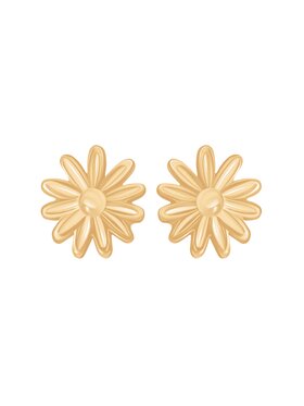 Lilou Lilou Kolczyki Flowers kwiaty, pozłacane Złoty