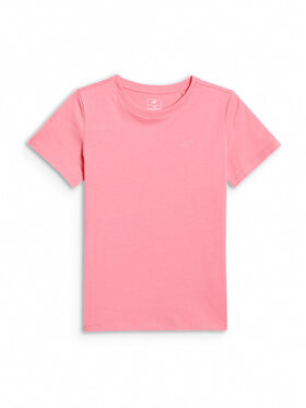 4F 4F T-Shirt BASIC+ Różowy Regular Fit