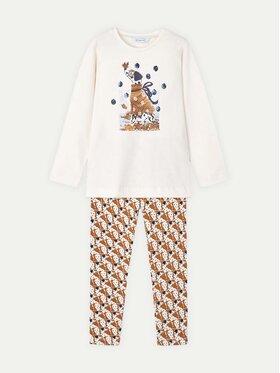 Mayoral Mayoral Set Bluse und Leggings 4713 Beige Regular Fit