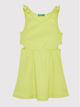 United Colors Of Benetton United Colors Of Benetton Лятна рокля 3HCGCV005 Жълт Regular Fit
