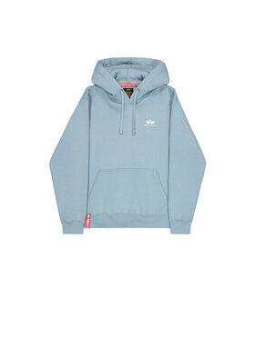 Alpha Industries Alpha Industries Bluza Basic Small Logo Hoodie Błękitny Regular Fit