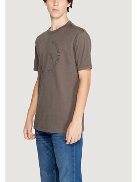 Armani Exchange Armani Exchange T-Shirt 8NZTCD Z8H4Z Brązowy Shirt Fit