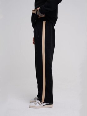 Machinist Machinist Spodnie dresowe Spodnie Dresowe Męskie Czarne / Beżowe Machinist Strip L Czarny Regular Fit