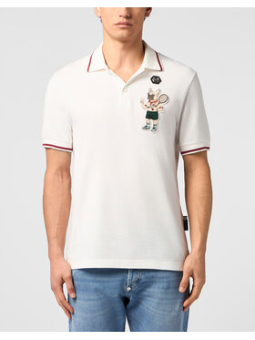 PHILIPP PLEIN PHILIPP PLEIN Polo 30555 Bianco Slim Fit